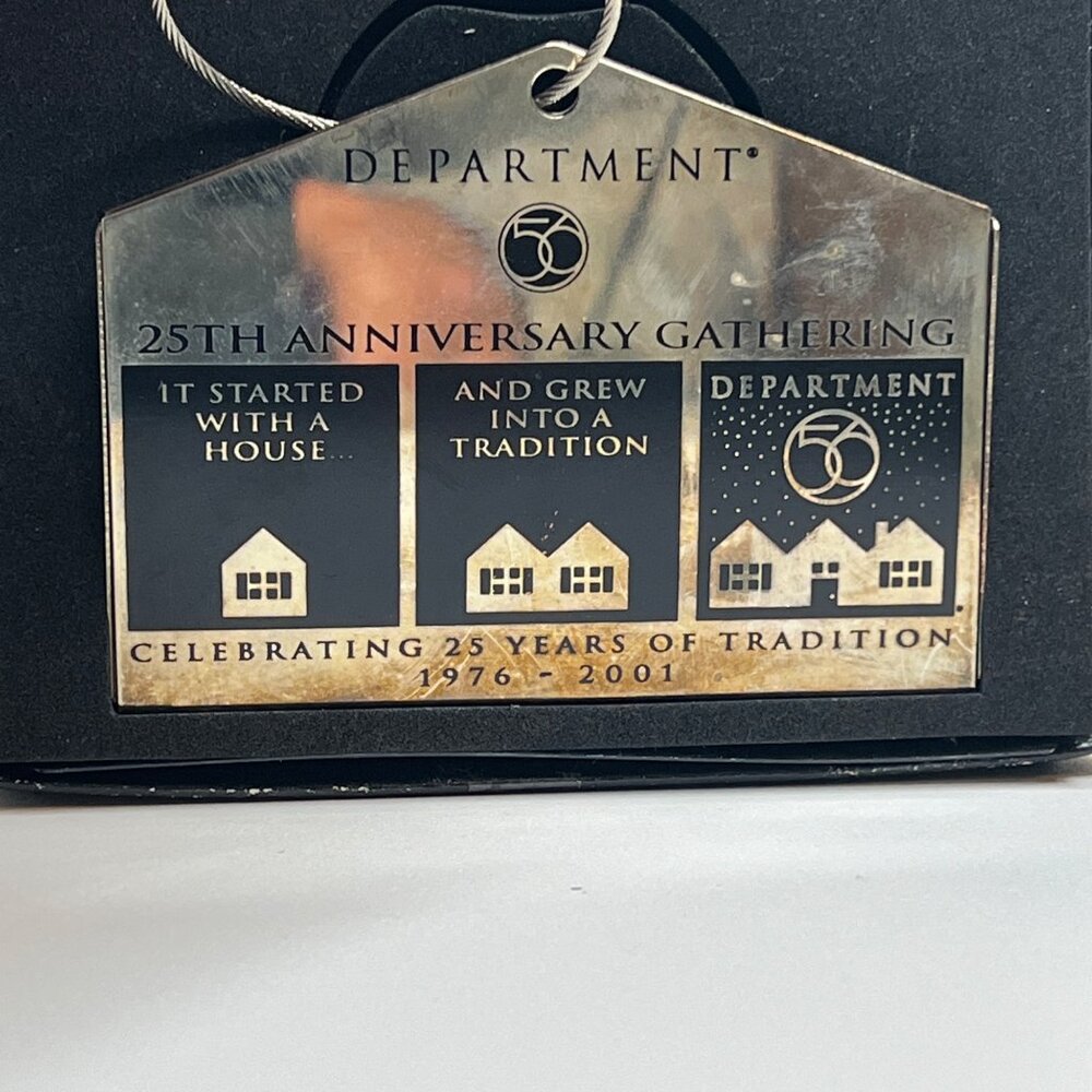 Dept 56 25th Anniversary Event Edition Luggage Tag - 2001